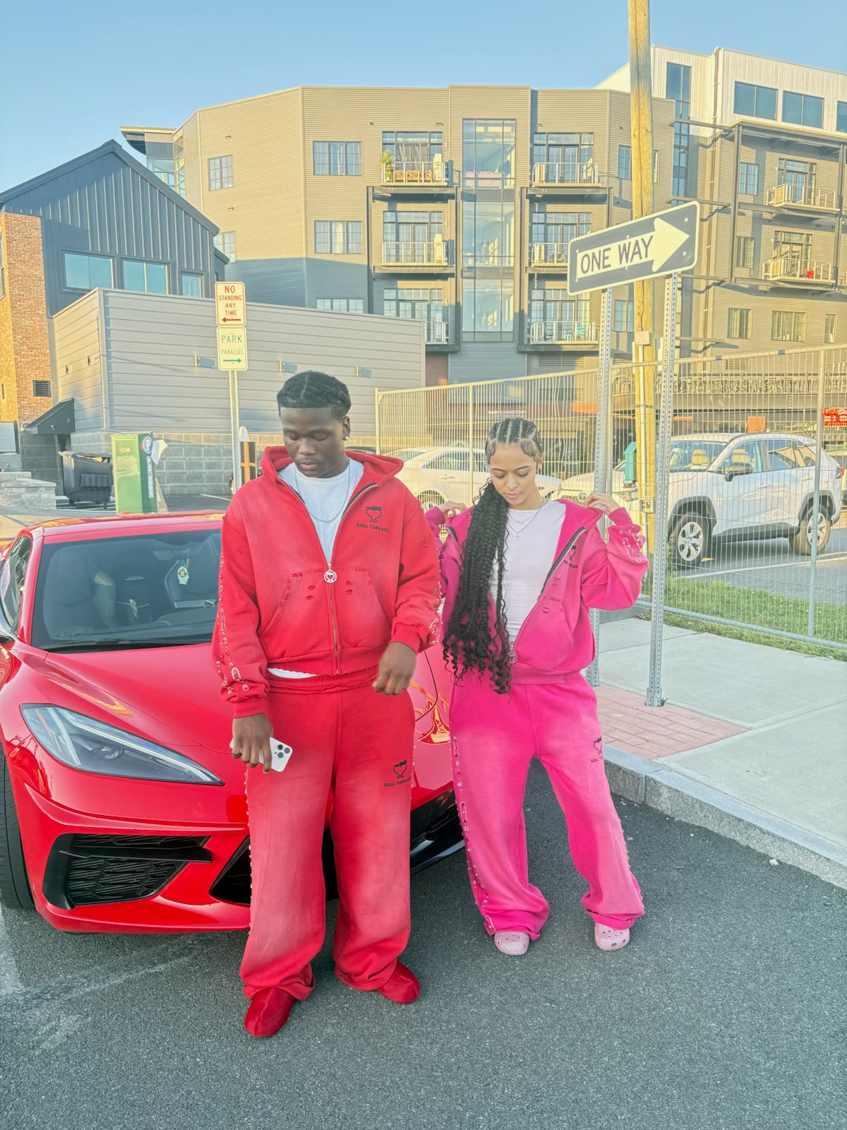 PINK Soul Threads “DIAMOND IN A ROUGH” Sweatsuit