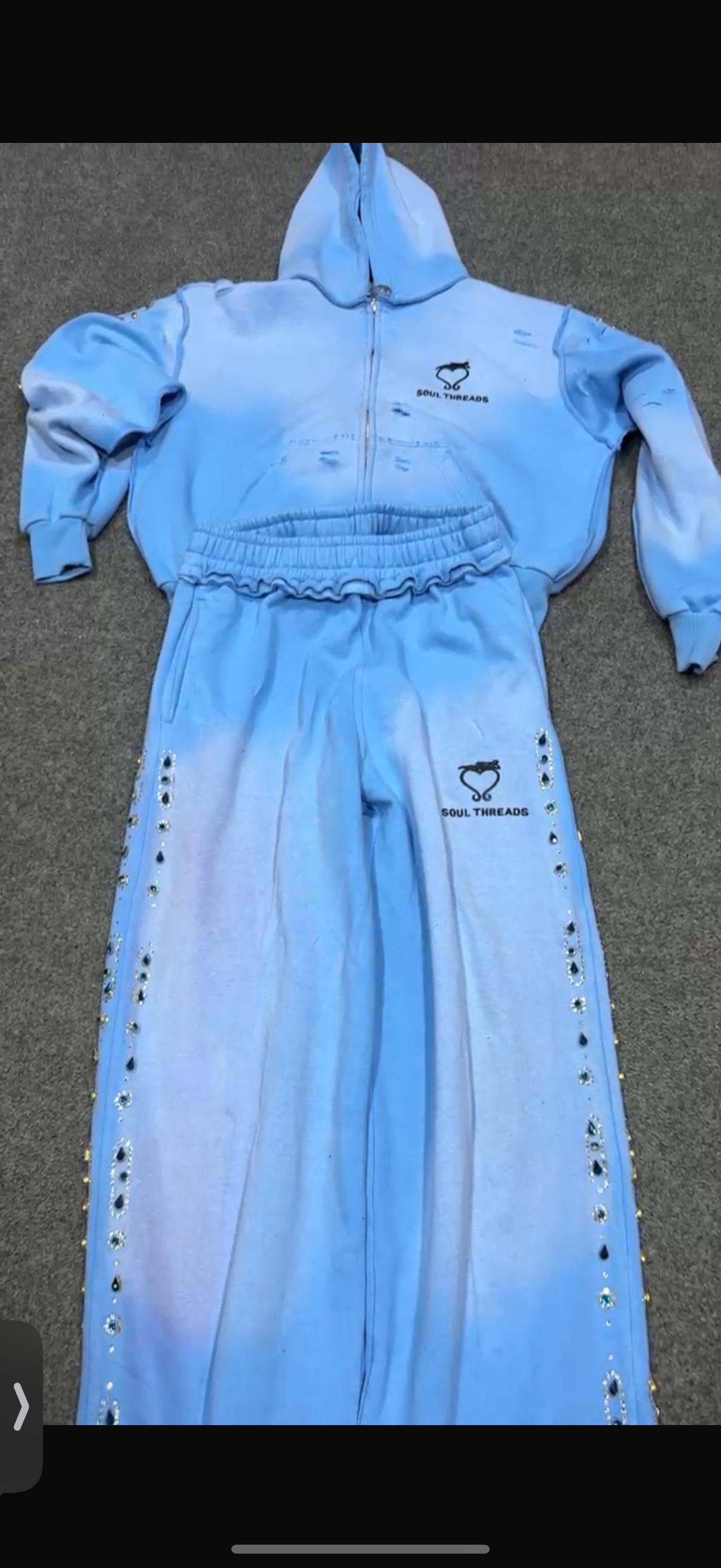 POWDER BLUE SOULTHREADS “DIAMOND IN A ROUGH” SweatSuit